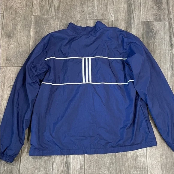 Adidas Navy Windbreaker with White Stripes - Picture 4 of 4